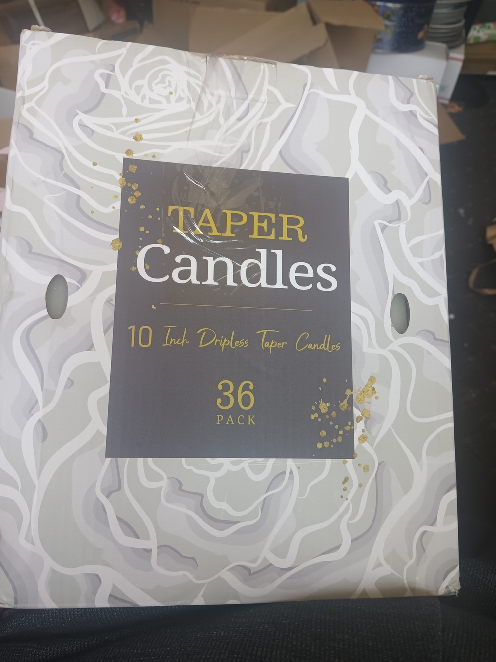 Ivory Taper Candles 36-Pack – Elegant Dripless Dinner Candles